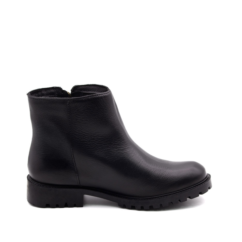 Bota Celine Cano Baixo em Couro Alfa Preta - 4872AP