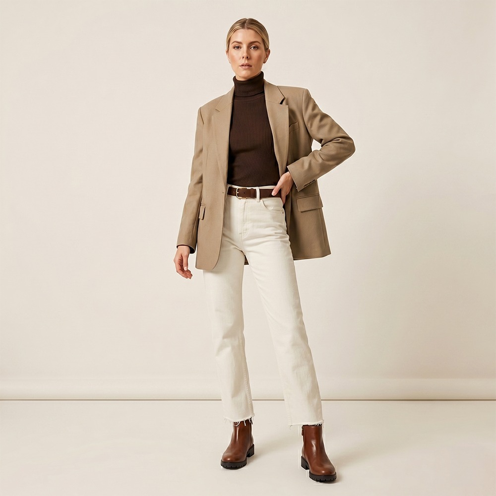Bota Celine Cano Baixo em Couro Bravvo Tan - 4872BT Bota Celine Cano Baixo em Couro Bravvo Tan - 4872BT