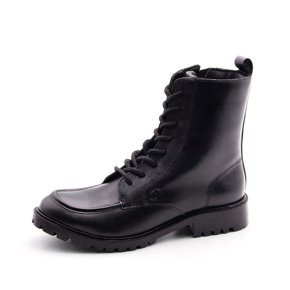 Bota Celine Cano Médio em Couro Bravvo Preta - 4871BP