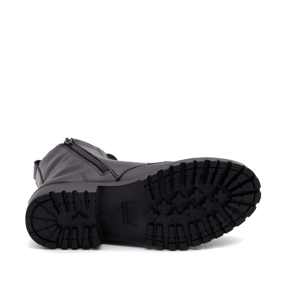 Bota Celine Cano Médio em Couro Bravvo Preta - 4871BP Bota Celine Cano Médio em Couro Bravvo Preta - 4871BP