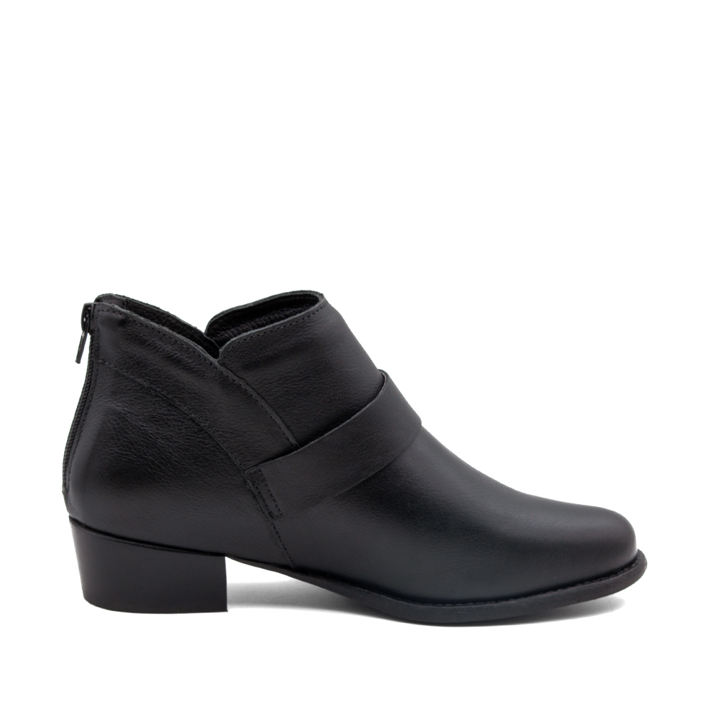 Bota Duna Cano Baixo em Couro Alfa Preto - 4636AP Bota Duna Cano Baixo em Couro Alfa Preto - 4636AP