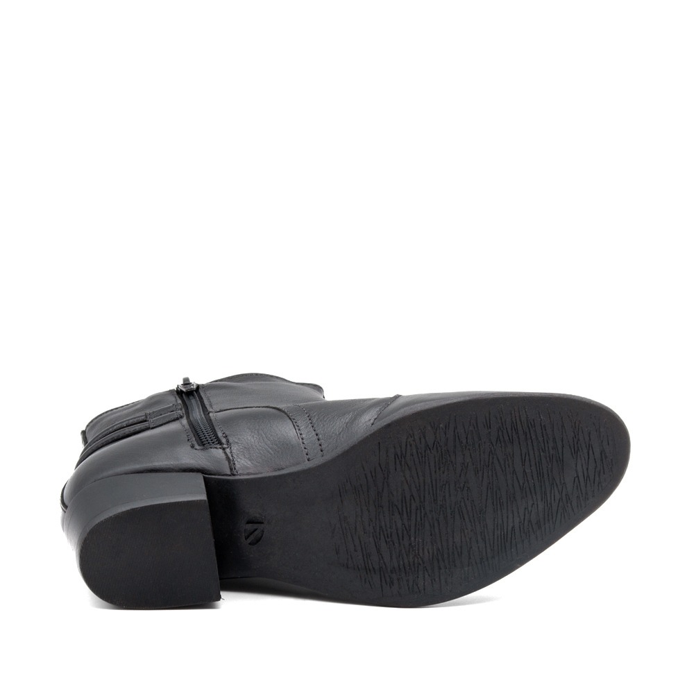 Bota Duna Cano Baixo em Couro Alfa Preto - 4638AP Bota Duna Cano Baixo em Couro Alfa Preto - 4638AP