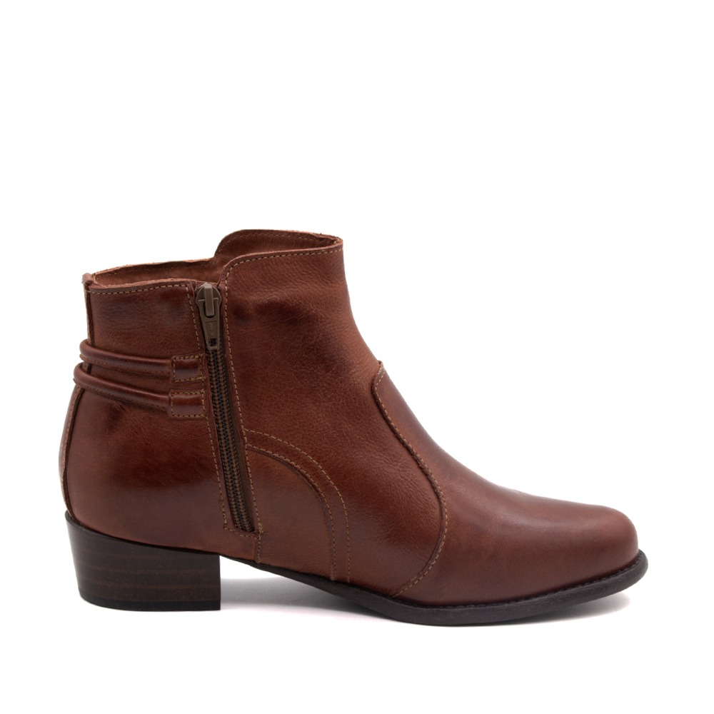 Bota Duna Cano Baixo em Couro Senna Rust - 4638SR