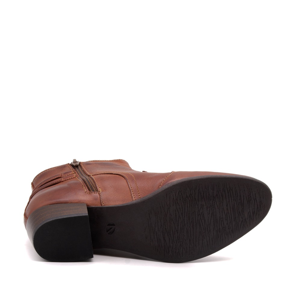 Bota Duna Cano Baixo em Couro Senna Rust - 4638SR