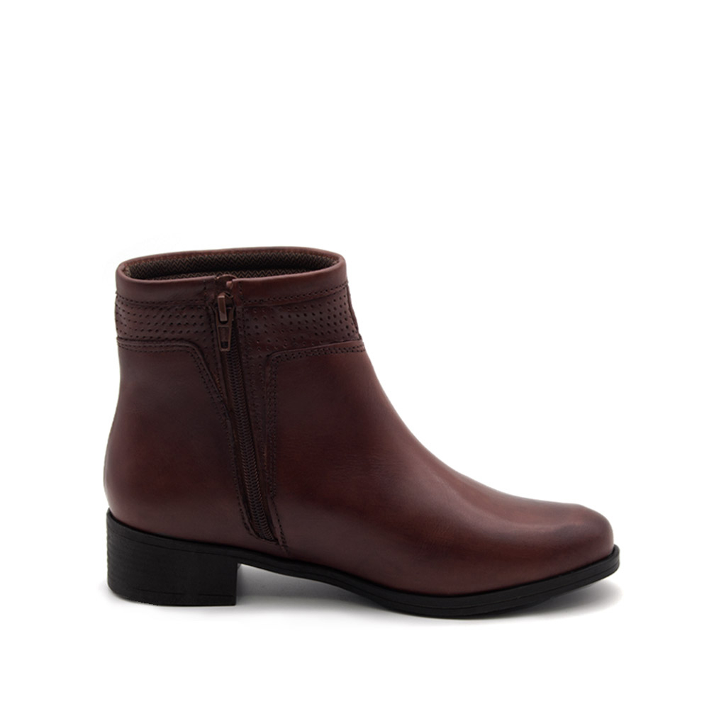 Bota Essenza Cano Baixo em Couro Bravvo Mocca - 4335BM