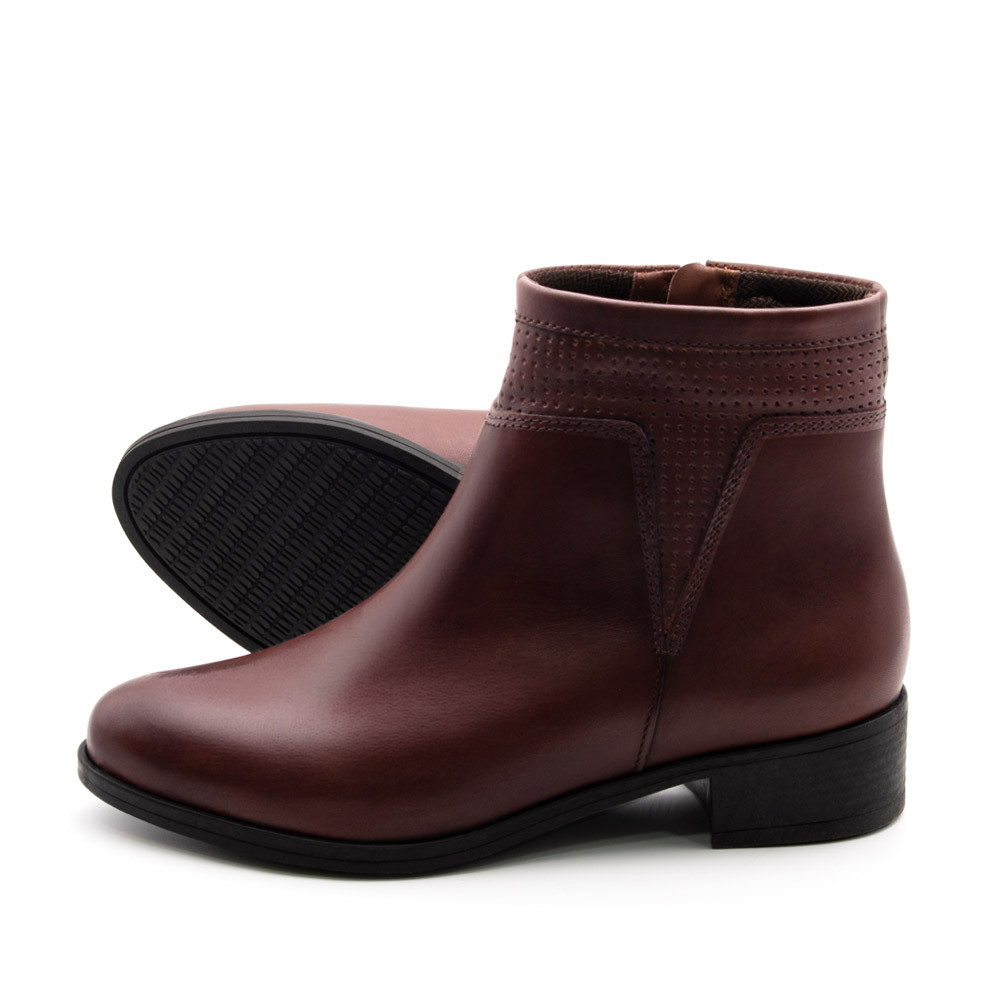 Bota Essenza Cano Baixo em Couro Bravvo Mocca - 4335BM