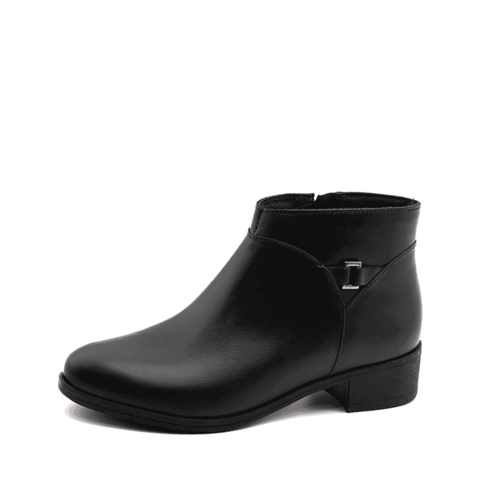 Bota Essenza Cano Baixo em Couro Bravvo Preta - 4330BP Bota Essenza Cano Baixo em Couro Bravvo Preta - 4330BP