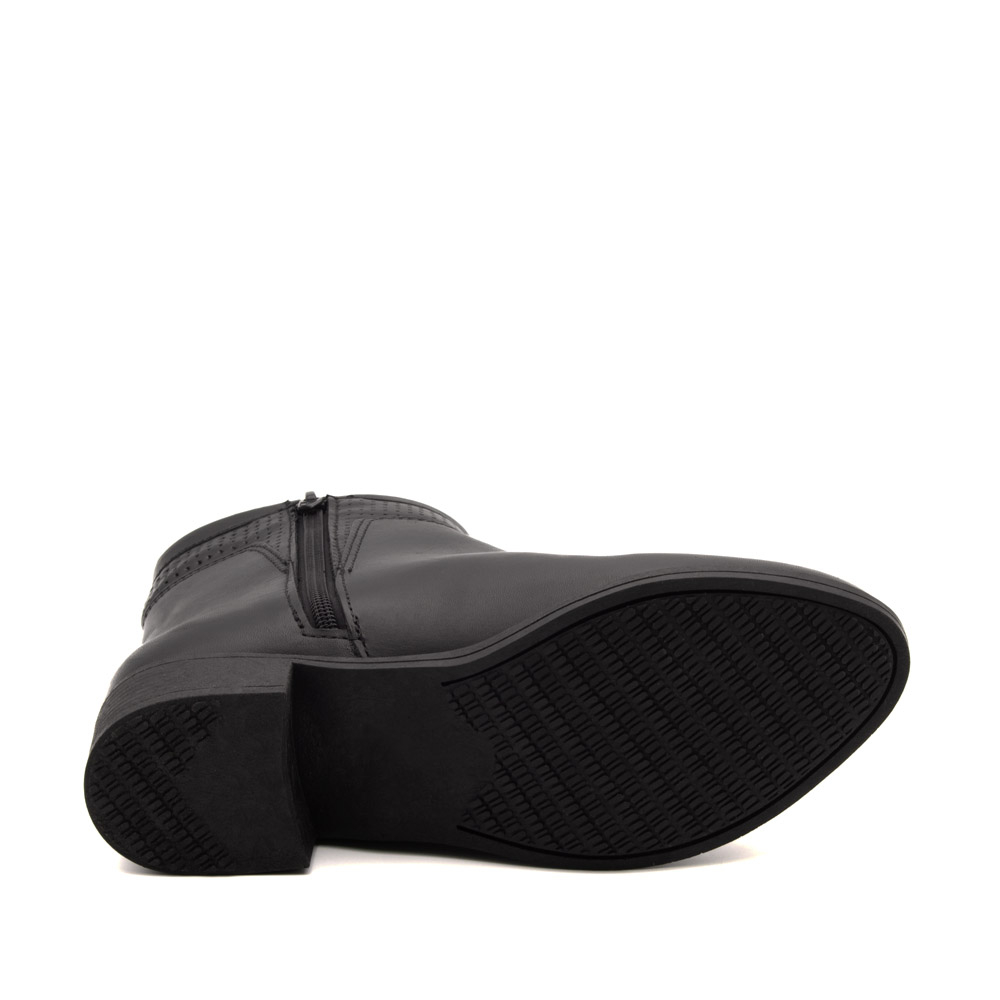 Bota Essenza Cano Baixo em Couro Bravvo Preta - 4335BP