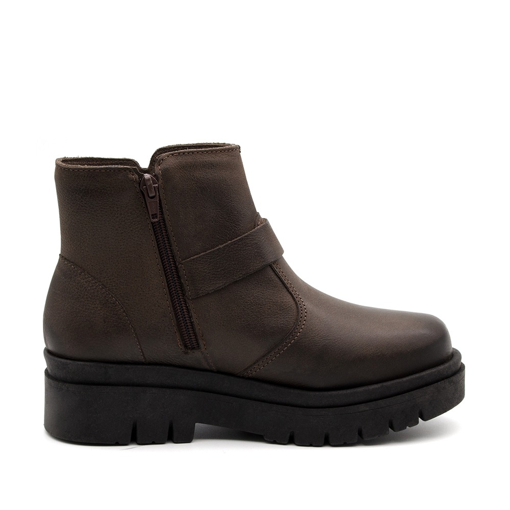 Bota Viena com Salto em Couro Senna Coffee - 4464SC