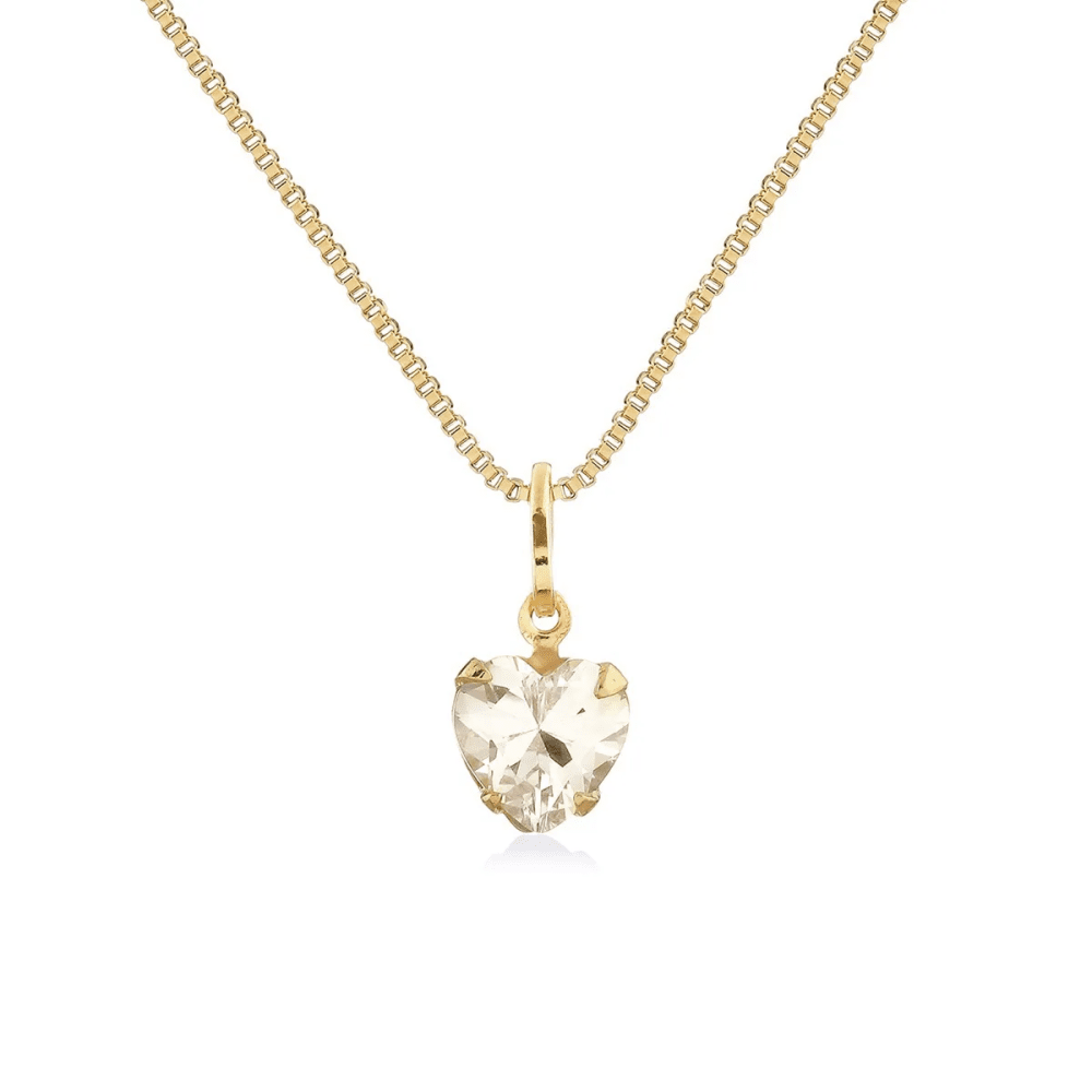 Colar e pingente semi jóia