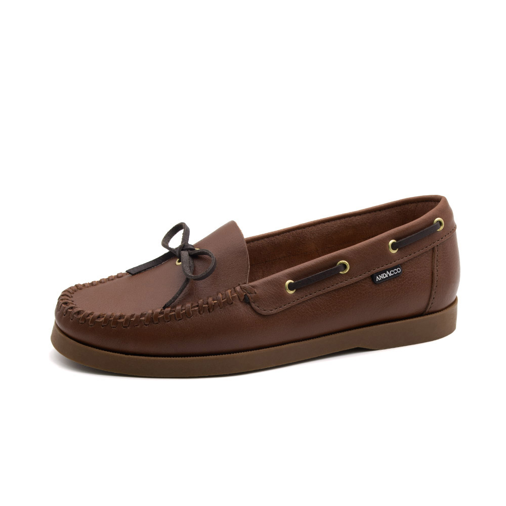 Mocassim Feminino Caribe em Couro Alfa Conhaque - 3951AC