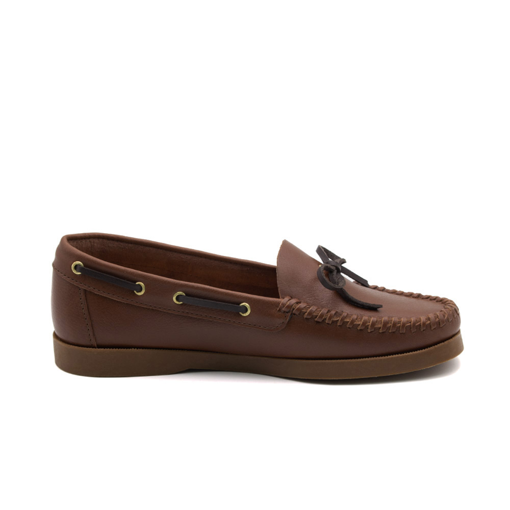 Mocassim Feminino Caribe em Couro Alfa Conhaque - 3951AC