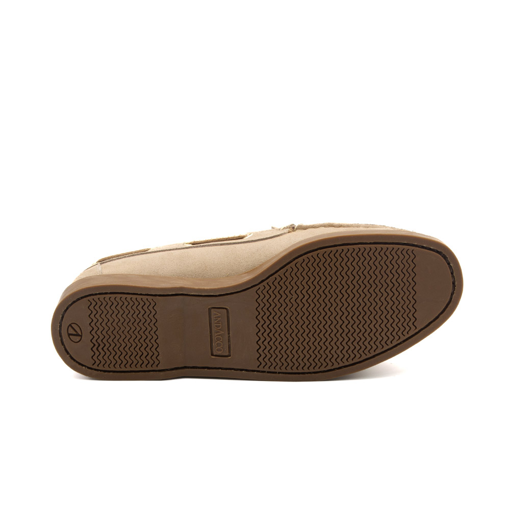 Mocassim Feminino Caribe em Couro Camurça Areia - 3959CA