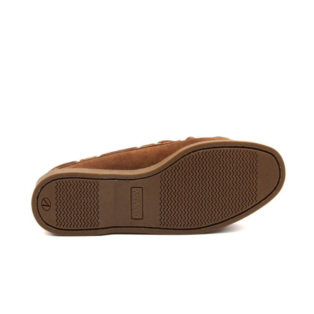 Mocassim Feminino Caribe em Couro Camurça Brown - 3952CB Mocassim Feminino Caribe em Couro Camurça Brown - 3952CB