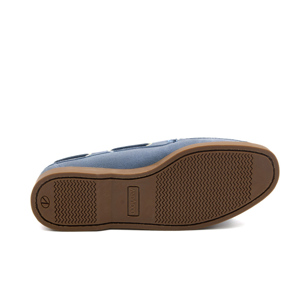 Mocassim Feminino Caribe em Couro Camurça Denim - 3959CD Mocassim Feminino Caribe em Couro Camurça Denim - 3959CD