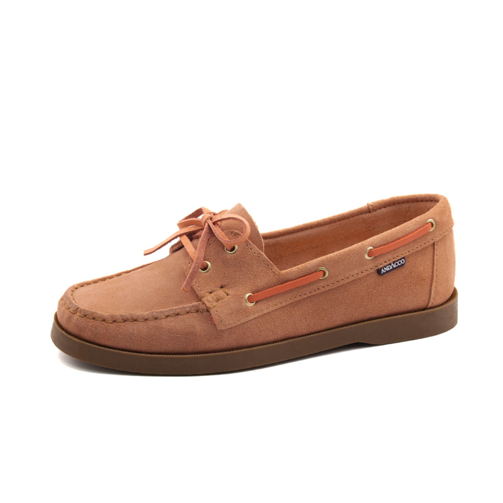 Mocassim Feminino Caribe em Couro Camurça Laranja - 3950CL
