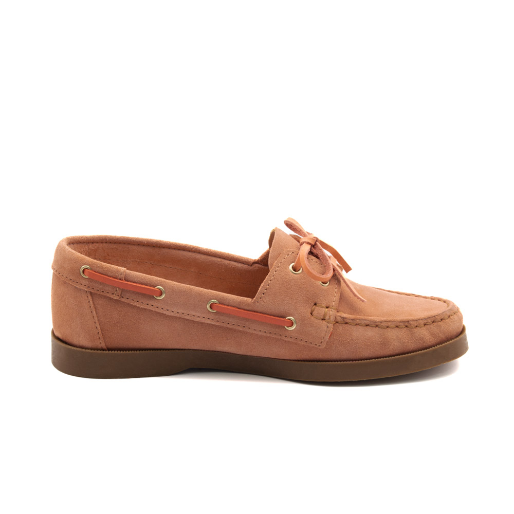 Mocassim Feminino Caribe em Couro Camurça Laranja - 3950CL