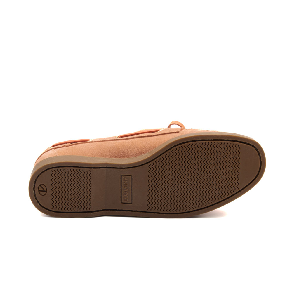 Mocassim Feminino Caribe em Couro Camurça Laranja - 3950CL