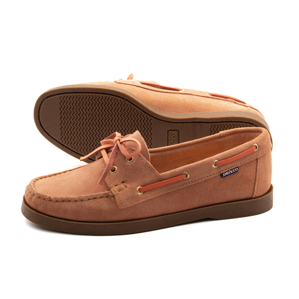 Mocassim Feminino Caribe em Couro Camurça Laranja - 3950CL