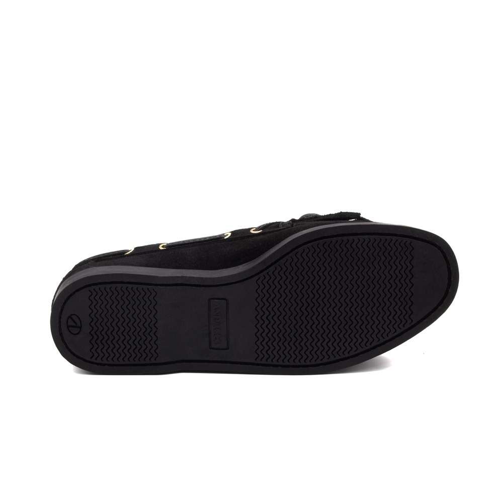 Mocassim Feminino Caribe em Couro Camurça Preto - 3952CP