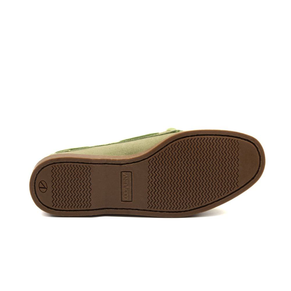 Mocassim Feminino Caribe em Couro Camurça Verde - 3950CV