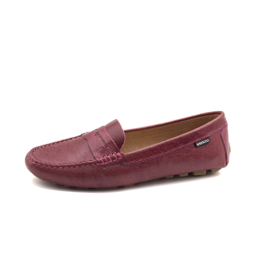 Mocassim Feminino Dot em Couro Crush Rosa - 3348CR Mocassim Feminino Dot em Couro Crush Rosa - 3348CR