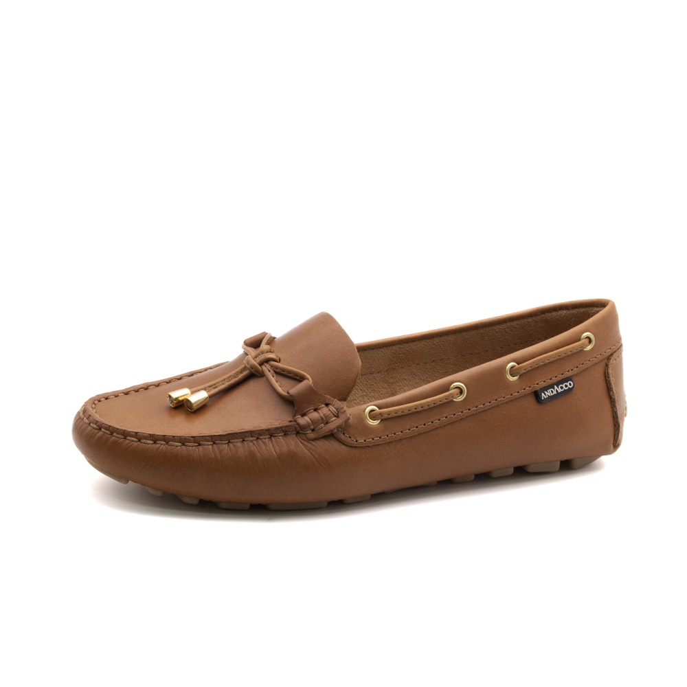Mocassim Feminino em Couro Bravvo Tan - 3609BT Mocassim Feminino em Couro Bravvo Tan - 3609BT