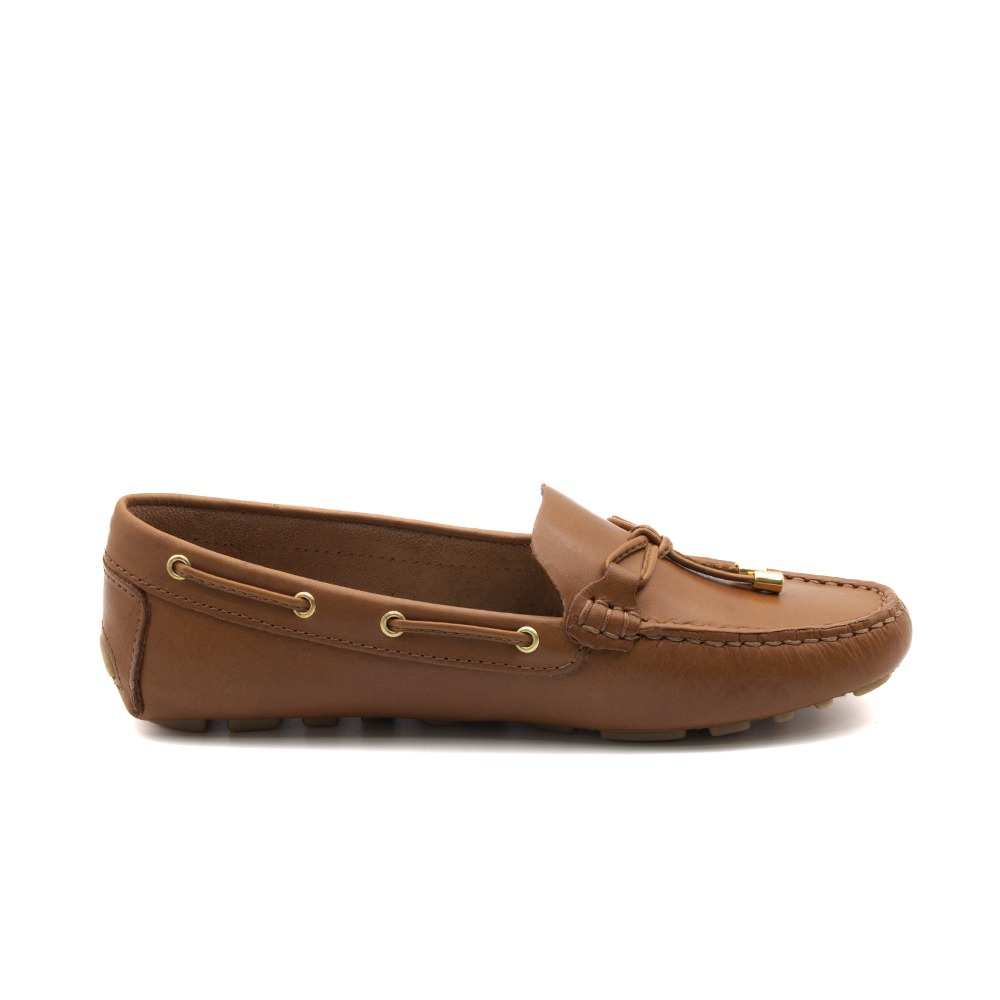 Mocassim Feminino em Couro Bravvo Tan - 3609BT Mocassim Feminino em Couro Bravvo Tan - 3609BT