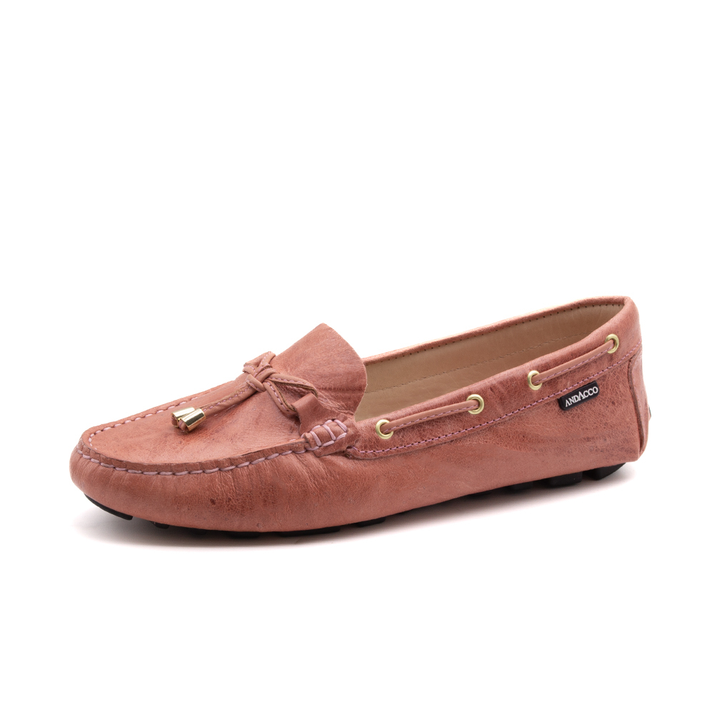 Mocassim Feminino em Couro Crush Rosa - 3609CR