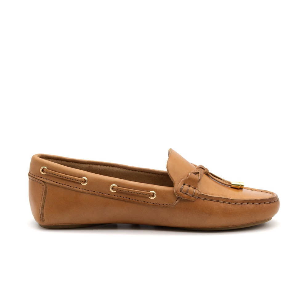 Mocassim Feminino em Couro Gales Camel - 3609GC Mocassim Feminino em Couro Gales Camel - 3609GC