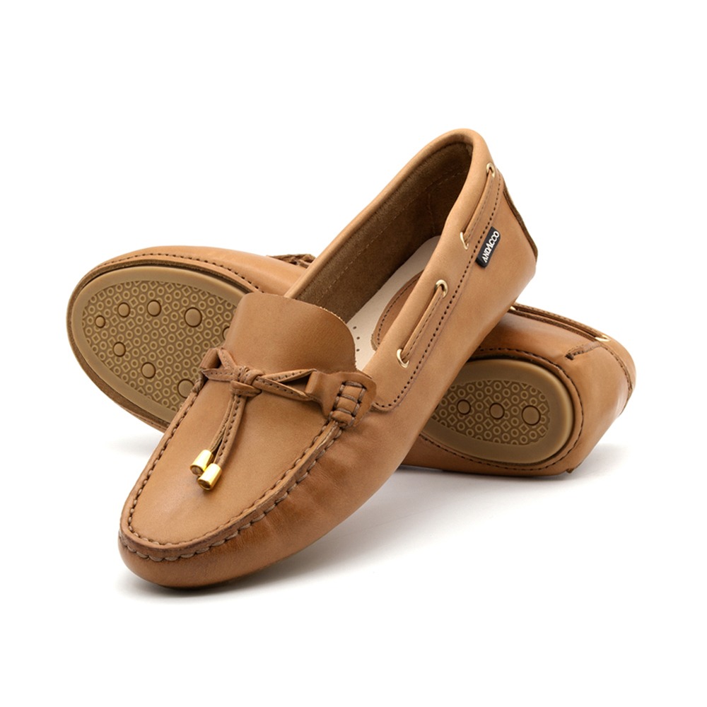 Mocassim Feminino em Couro Gales Camel - 3609GC Mocassim Feminino em Couro Gales Camel - 3609GC