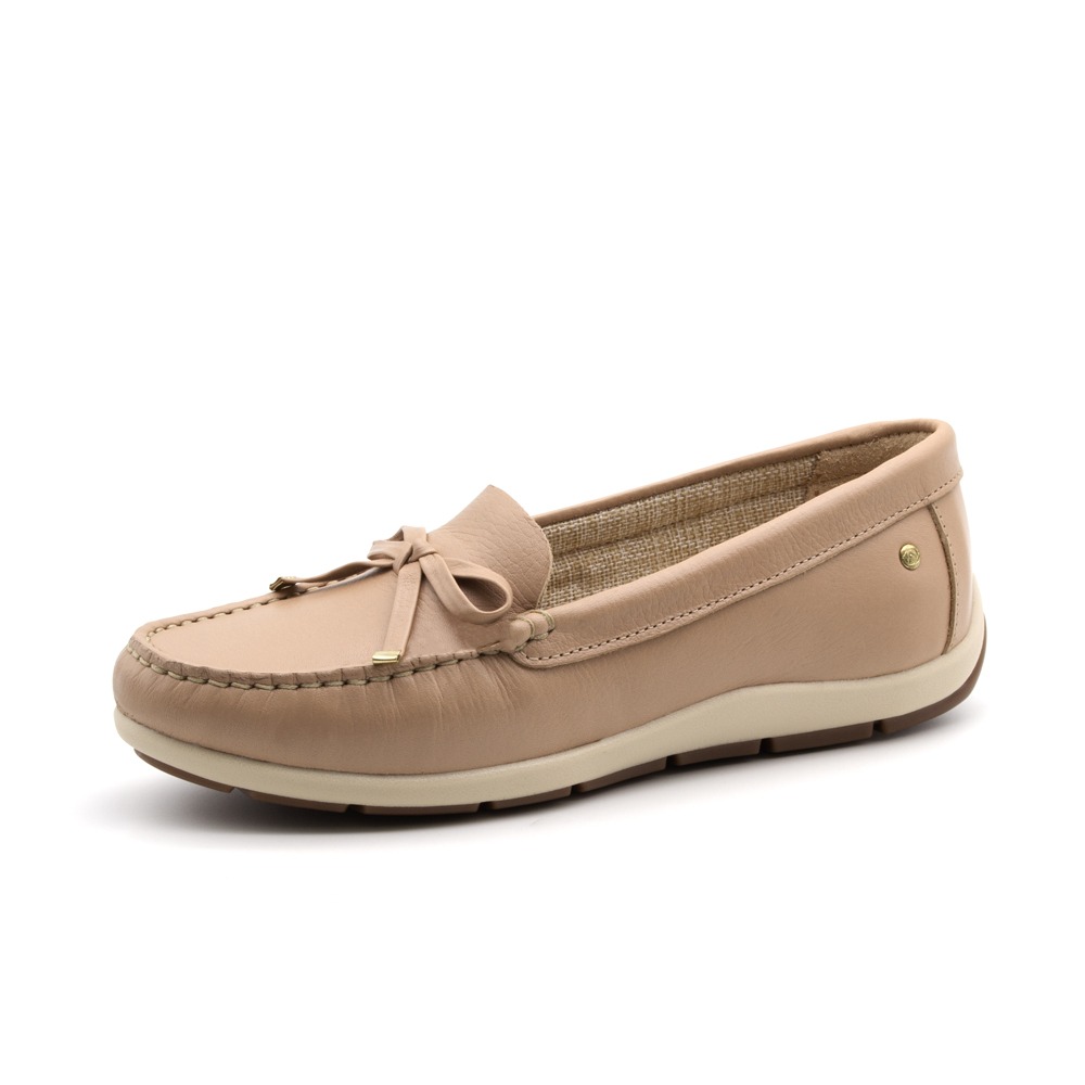 Mocassim Feminino Julia em Couro Alfa Creme - 47016AC Mocassim Feminino Julia em Couro Alfa Creme - 47016AC