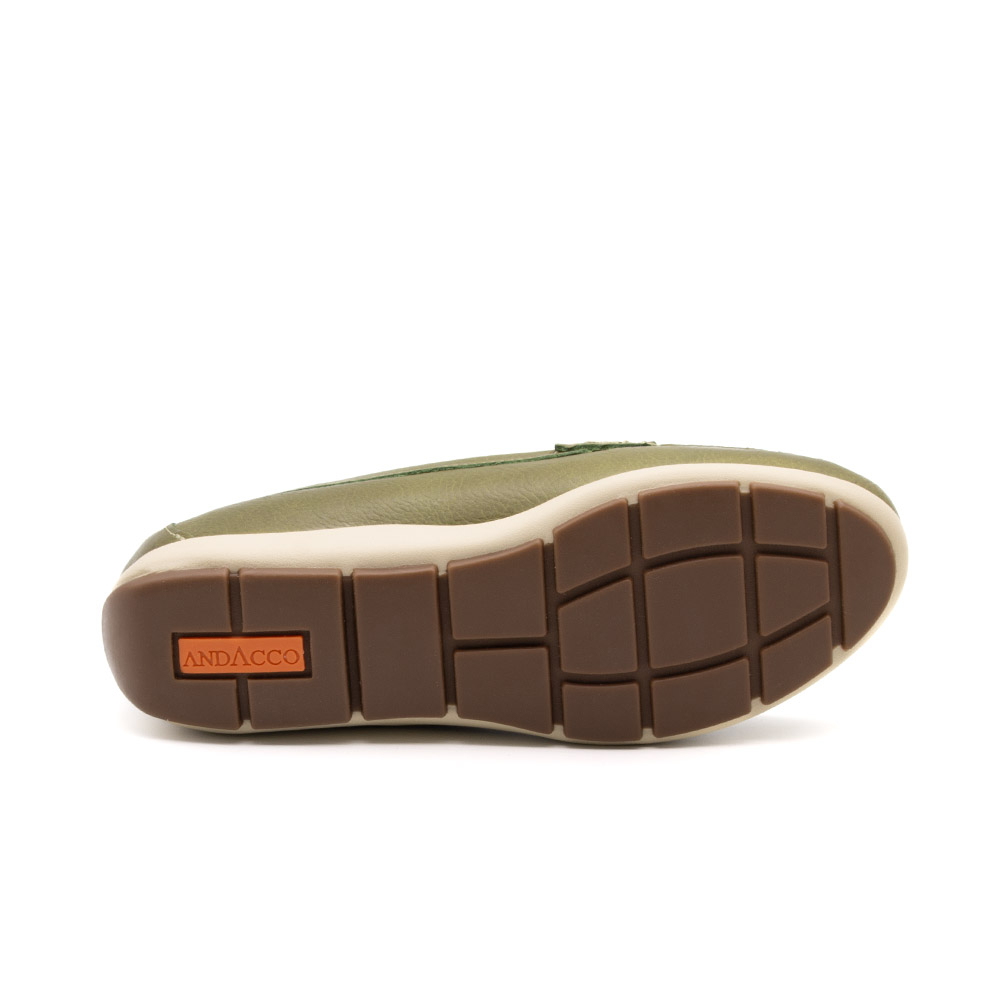 Mocassim Feminino Julia em Couro Alfa Grass - 47019AG