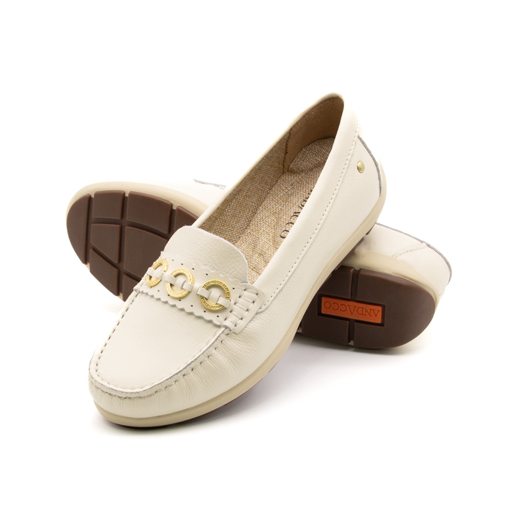 Mocassim Feminino Julia em Couro Alfa Lua - 47019AL