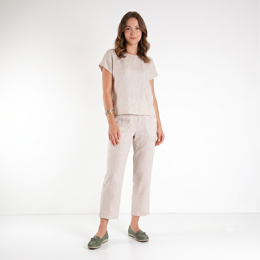 Mocassim Feminino Julia em Couro Alfa Militar - 47016AMI Mocassim Feminino Julia em Couro Alfa Militar - 47016AMI