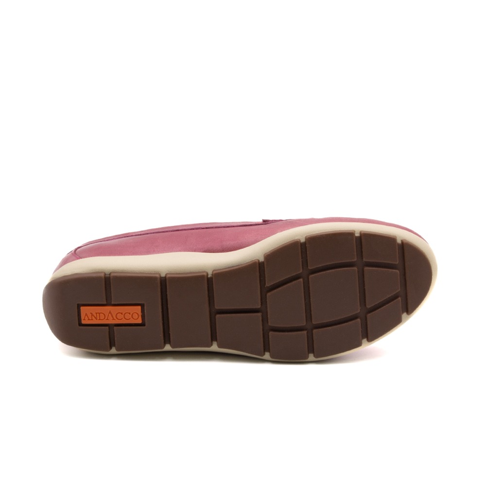 Mocassim Feminino Julia em Couro Crush Rosa - 47017CR