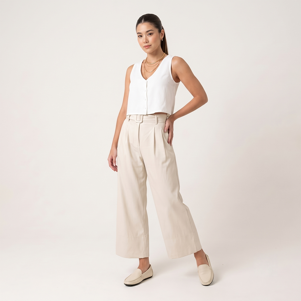 Mocassim Feminino Liv em Couro Alfa Off White - 36009AO Mocassim Feminino Liv em Couro Alfa Off White - 36009AO