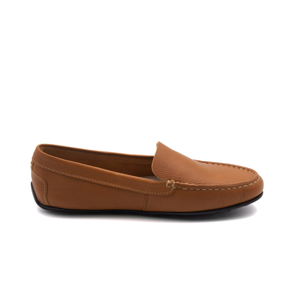 Mocassim Feminino Liv em Couro Alfa Tan - 36009AT Mocassim Feminino Liv em Couro Alfa Tan - 36009AT