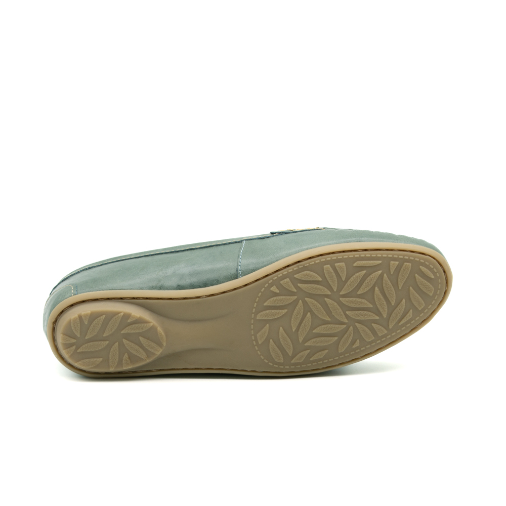 Mocassim Feminino Liv em Couro Aquarela Azul - 3663AA