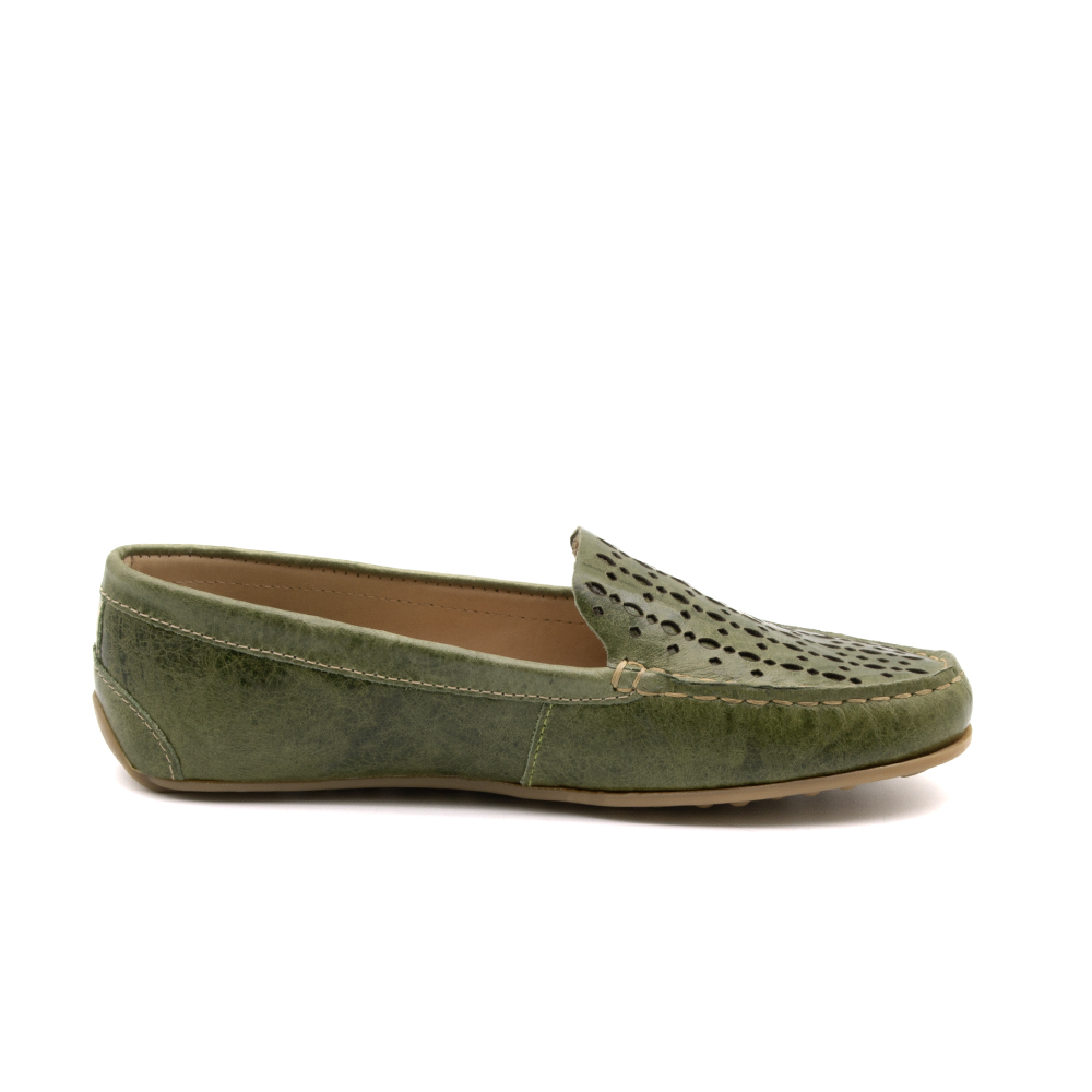 Mocassim Feminino Liv em Couro Aquarela Mist - 3666AM