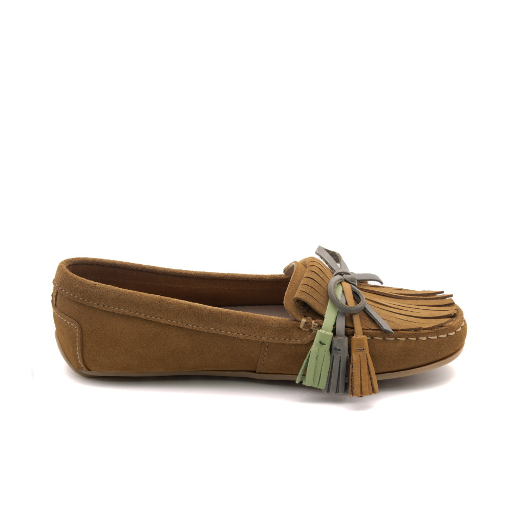 Mocassim Feminino Liv em Couro Camurça Desert - 3694CD Mocassim Feminino Liv em Couro Camurça Desert - 3694CD
