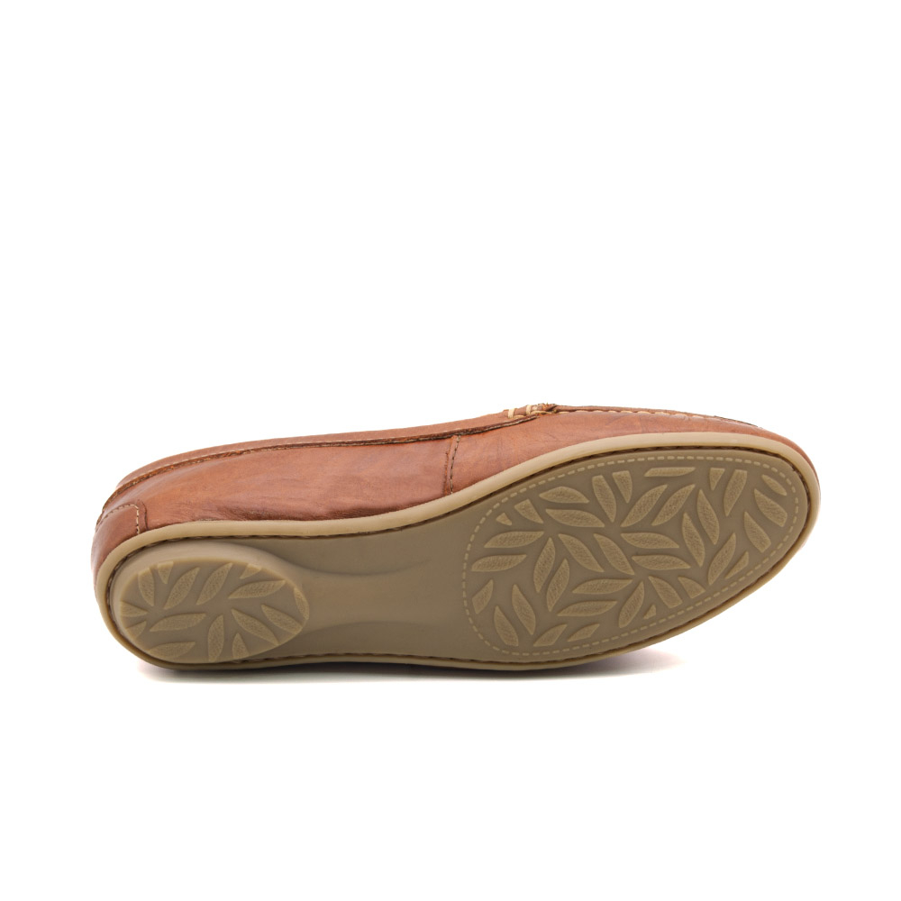 Mocassim Feminino Liv em Couro Crush Rust - 3666CR Mocassim Feminino Liv em Couro Crush Rust - 3666CR