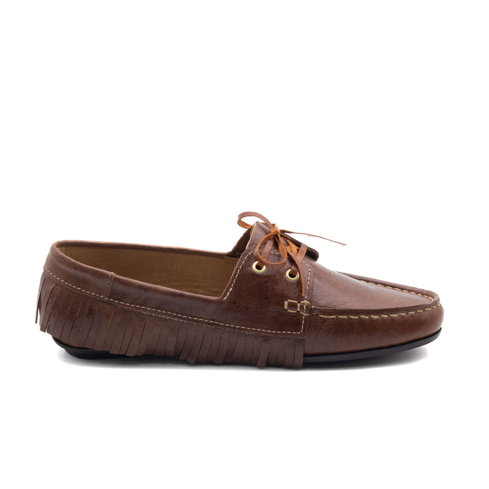 Mocassim Feminino Liv em Couro Crush Sépia - 3695CS