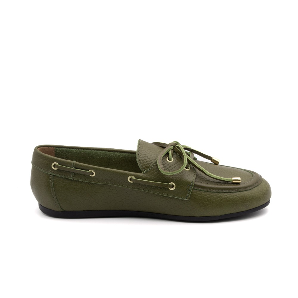 Mocassim Feminino Sider em Couro Alfa Grass - 13433AG