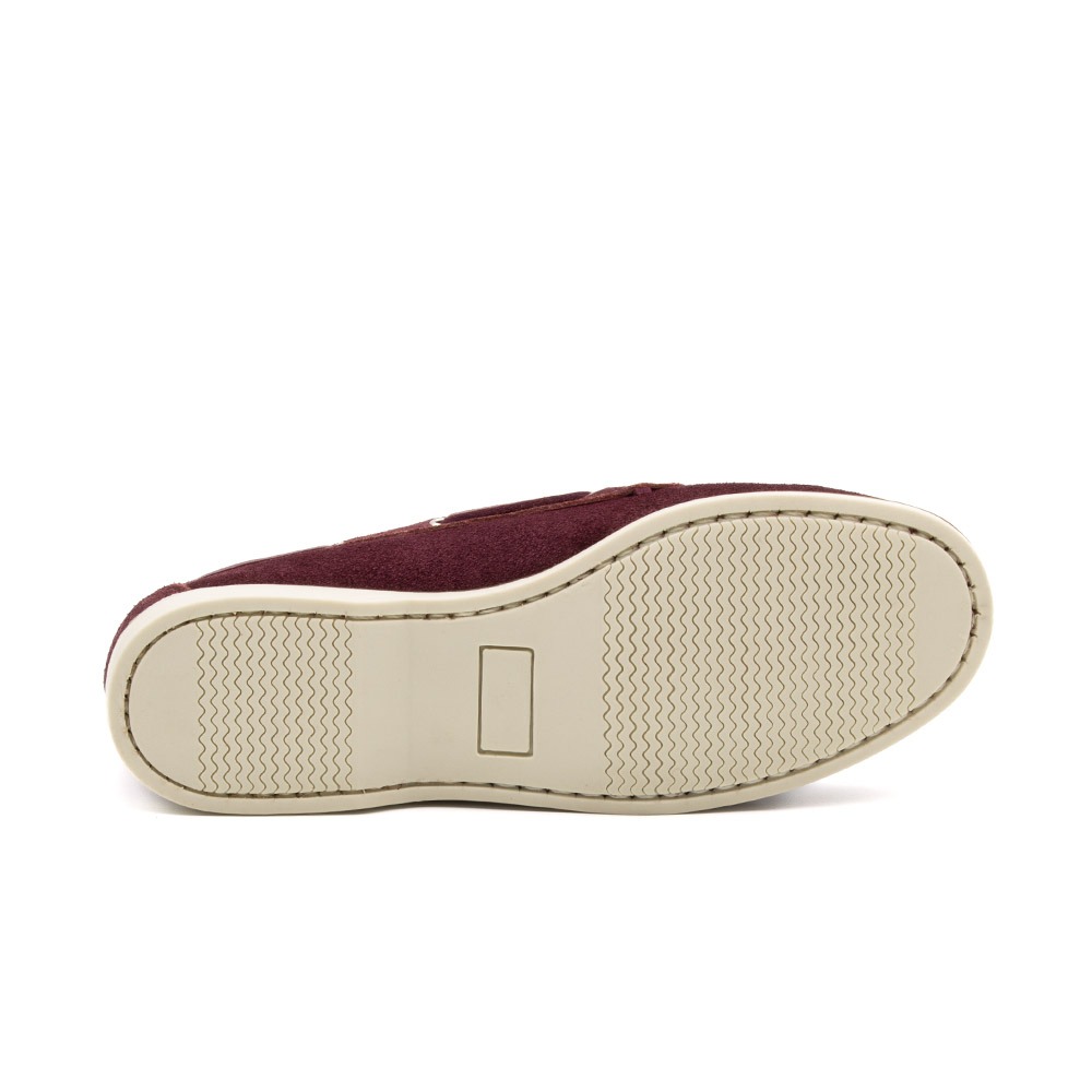 Mocassim Feminino Sider em Couro Camurça Bordo - 3640CB