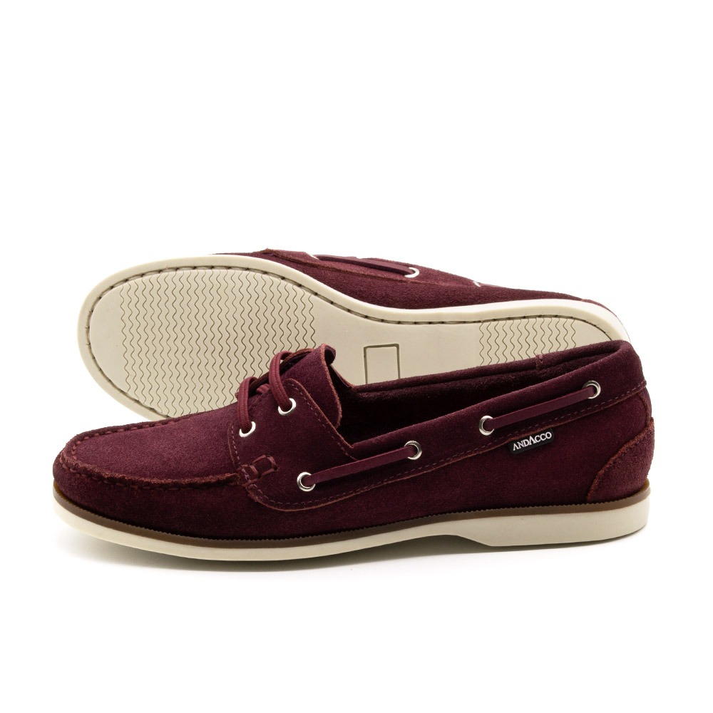 Mocassim Feminino Sider em Couro Camurça Bordo - 3640CB