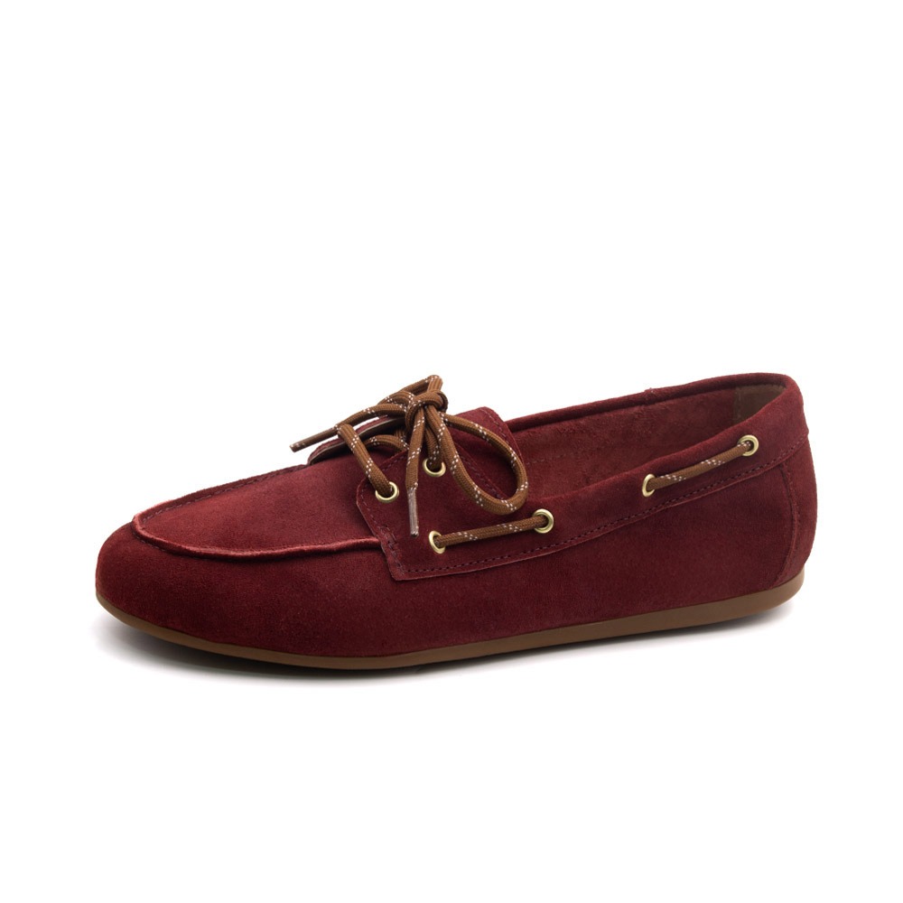 Mocassim Feminino Sider em Couro Camurça Cereja - 13434CCE Mocassim Feminino Sider em Couro Camurça Cereja - 13434CCE