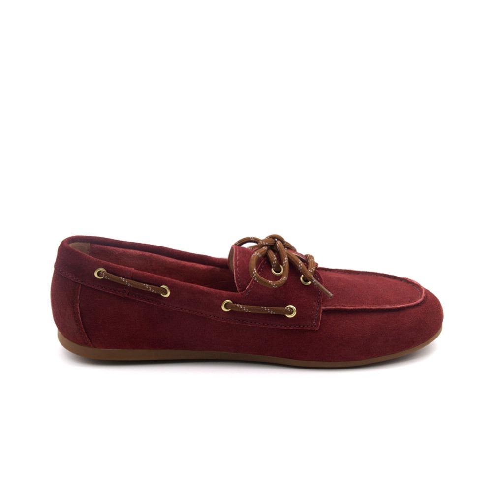 Mocassim Feminino Sider em Couro Camurça Cereja - 13434CCE Mocassim Feminino Sider em Couro Camurça Cereja - 13434CCE