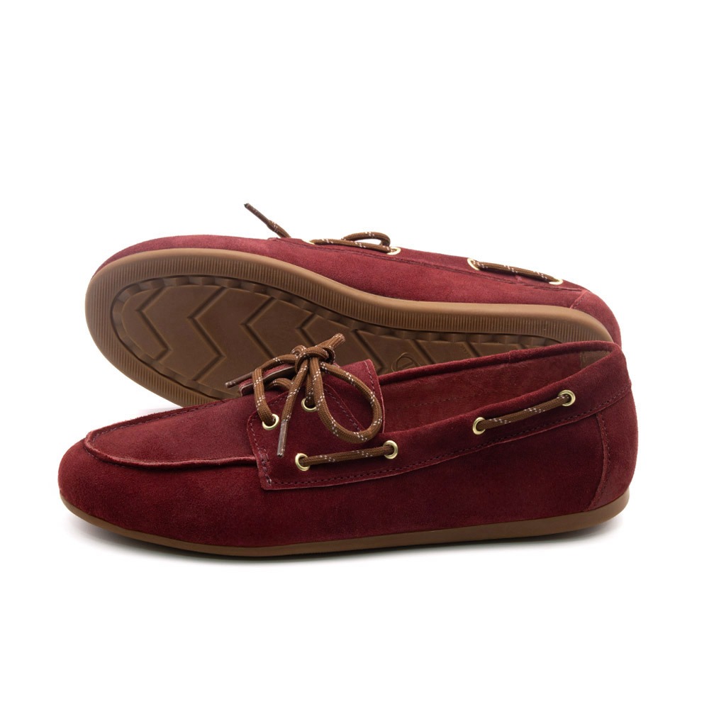 Mocassim Feminino Sider em Couro Camurça Cereja - 13434CCE Mocassim Feminino Sider em Couro Camurça Cereja - 13434CCE