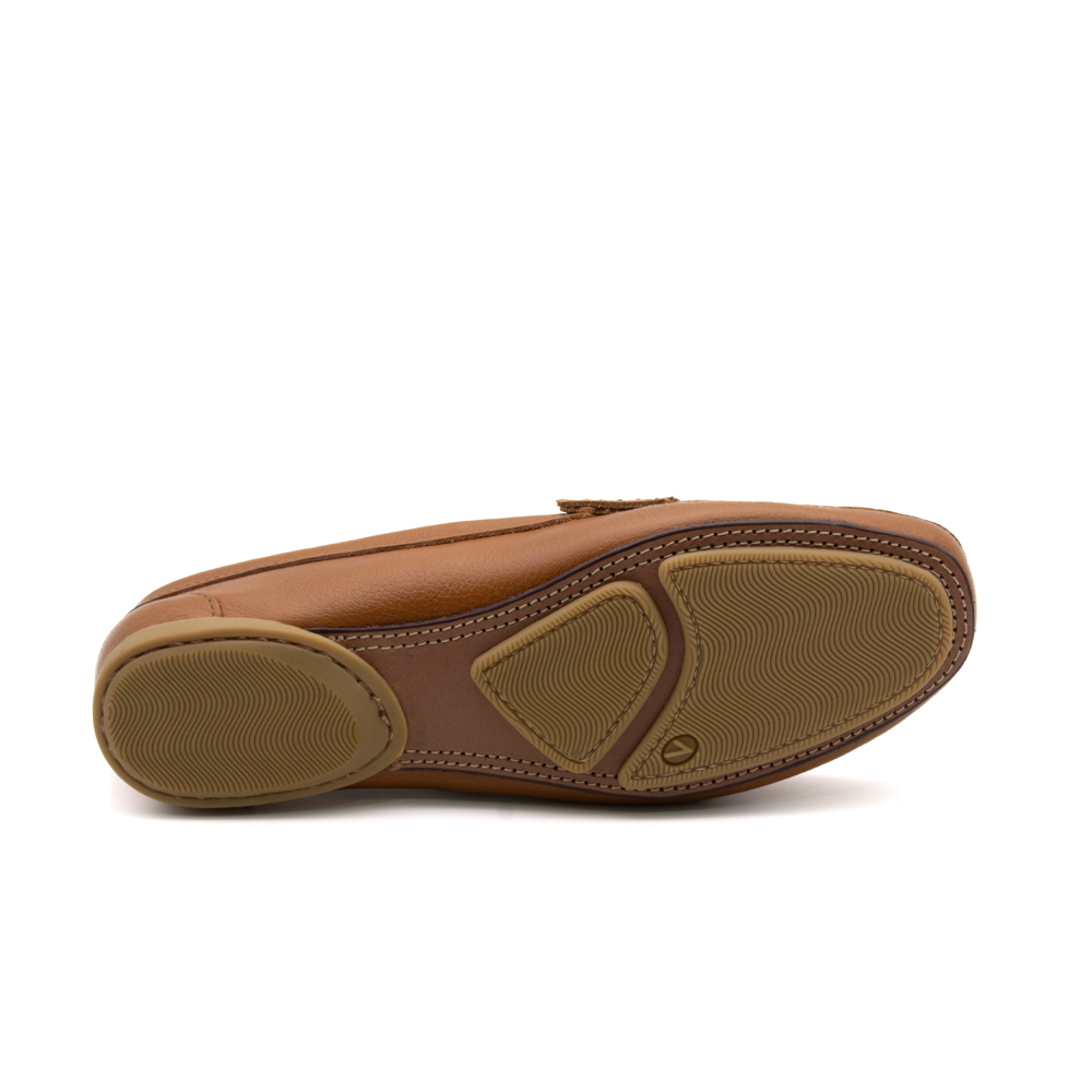 Mocassim Feminino Soleil em Couro Alfa Camel - 45028AC